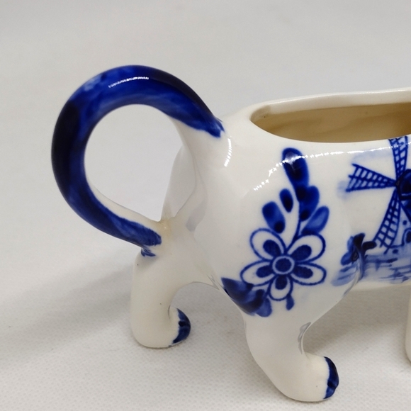 Vintage Delft Blue Ceramic Cat Creamer - Picture 4 of 12